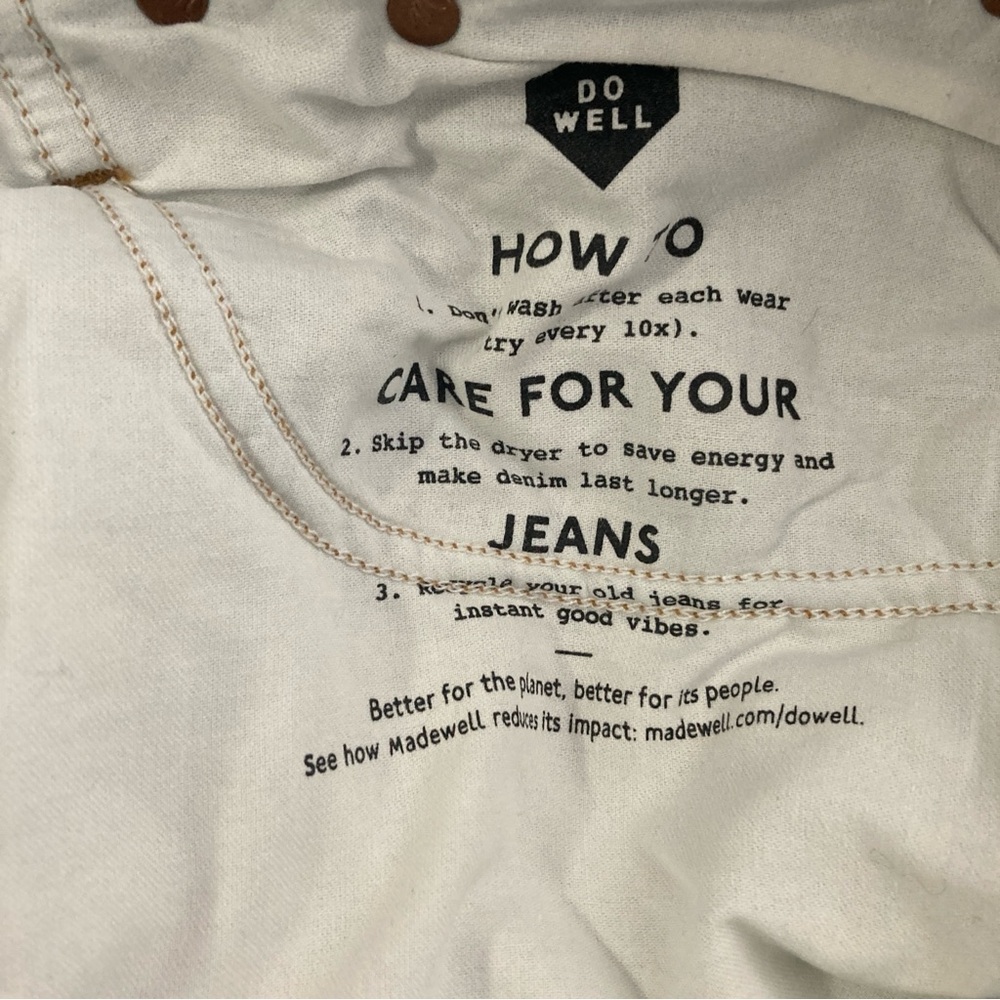 Madewell The Dadjean Medium Wash Blue Jeans Size 28 Distressed - Picture 12 of 16